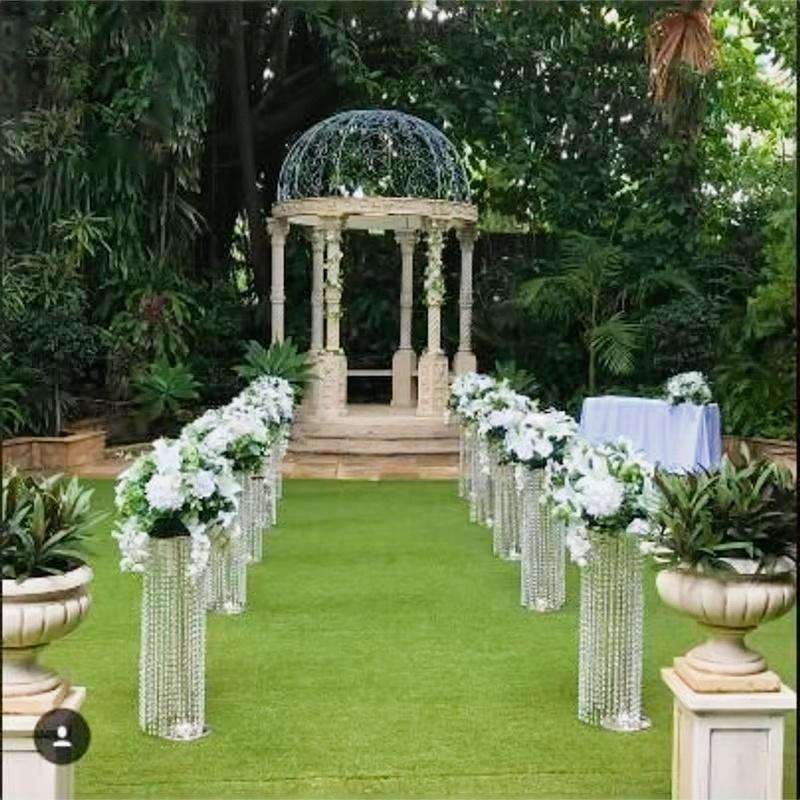 Wedding Venue Decoration Props Road Lead European-style Acrylic Bead Curtain Flower Stand Table Flower Vase