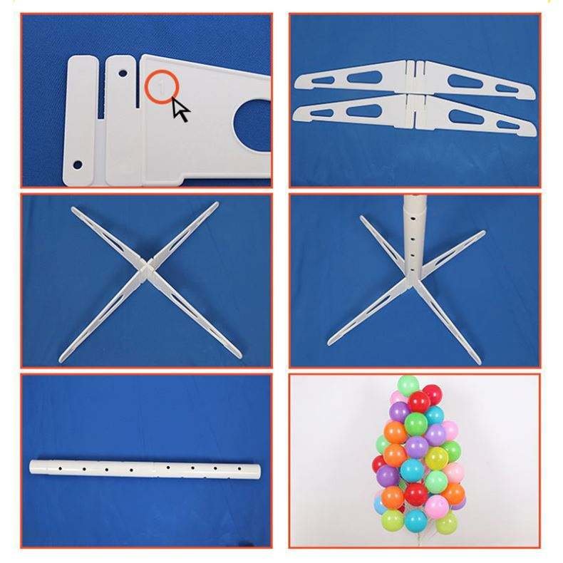 1Set White Iron Art Thick Balloon Tree Display Stand Adjustable Column Stand Kit Hot Selling Wedding Christmas Party Accessories