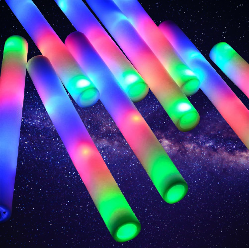 100pcs Glow LED Cheer Sticks Light-Up Wedding Wand for Birthday Bridal Shower Raves Carnival Concerts and New Year Occasions