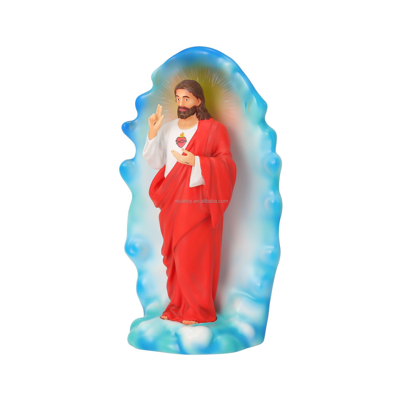 Handmade 3D Jesus Resin Figurine Polyresin Crafts for Religious Home Decoration and Great Gifts for Indoor Usage