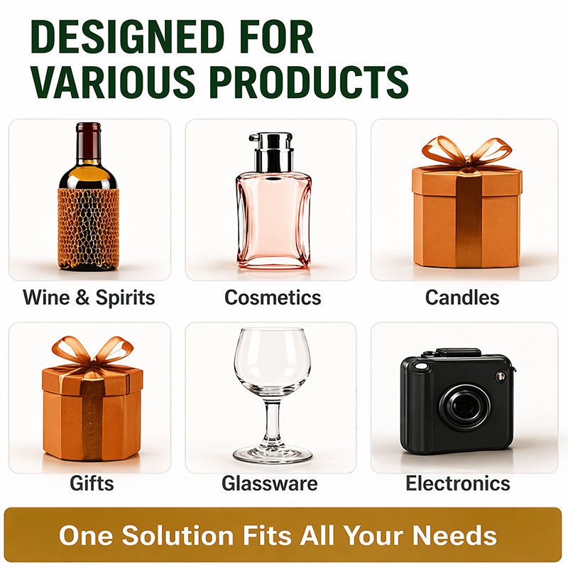 Honeycomb Paper Sleeve for Bottle and Fragile Product Protection, Kraft Paper Cushion Wrap