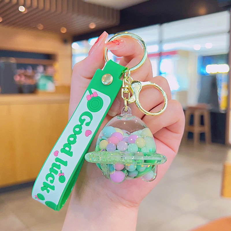 Cute Cartoon Liquid Acrylic Plastic Keychain Baby Doll Key Chain 3d Doll Bag Pendant Keyrings Wholesale