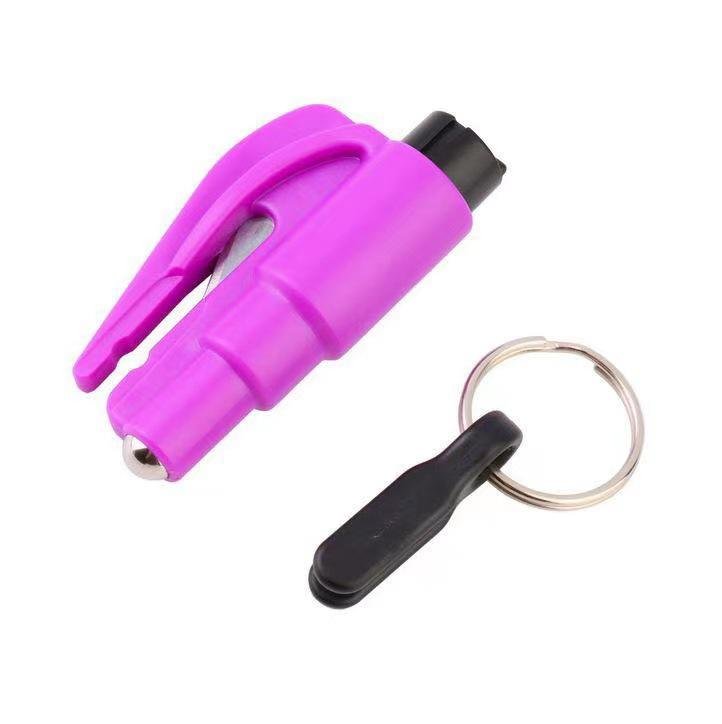 Muti Colors Self Defense Emergency Protection PVC Key Chain Bulk Supplies Women Safety WIndows Breaker Self Defense Keychain