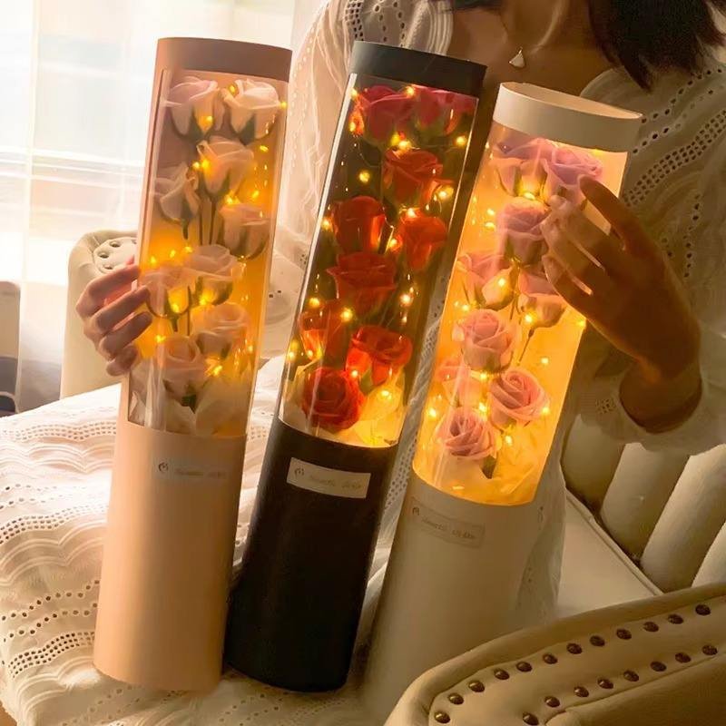 Dropshipping Products 2026 Soap Flowers Holiday Gift Box Set of Roses Multipurpose Souvenirs Gifts Flowers Decoration