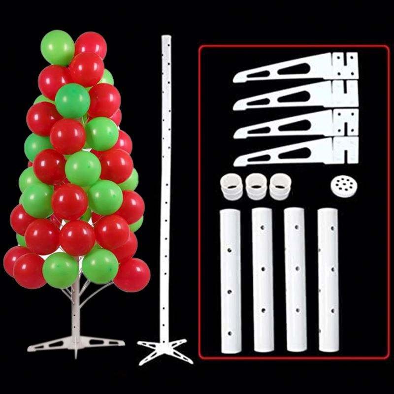 1Set White Iron Art Thick Balloon Tree Display Stand Adjustable Column Stand Kit Hot Selling Wedding Christmas Party Accessories