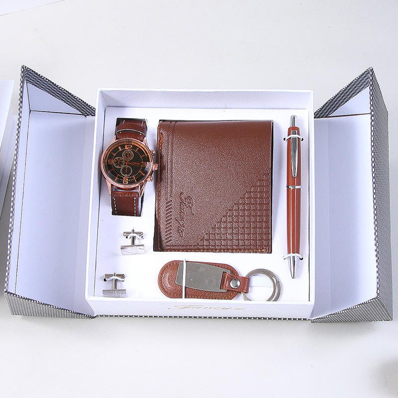 Men's Gift Set for Christmas New Year Thanksgiving Valentine's Day Father's Day Wallet Watch Belt Perfume