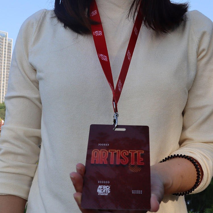 Custom Branded 3/4" Polyester Heat Transfer Print Lanyard With Swivel Clasp for PVC ID Card