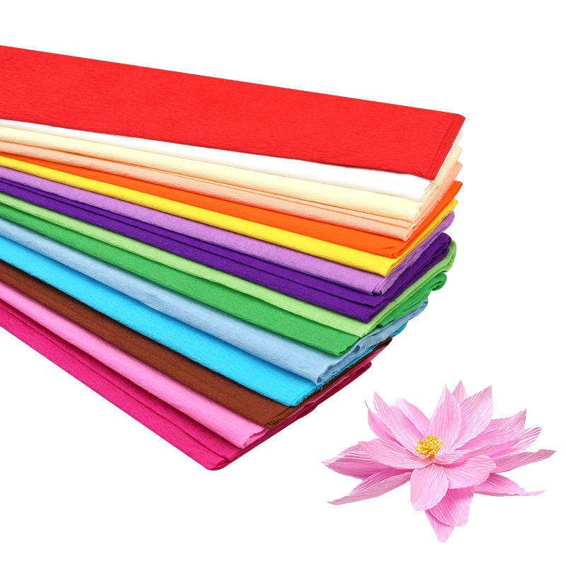 Colored Waterproof Italian Crepe Paper Backdrop Roll Kids Handmade DIY Flower Make Wrapping Fold Scrapbooking Party Decorations