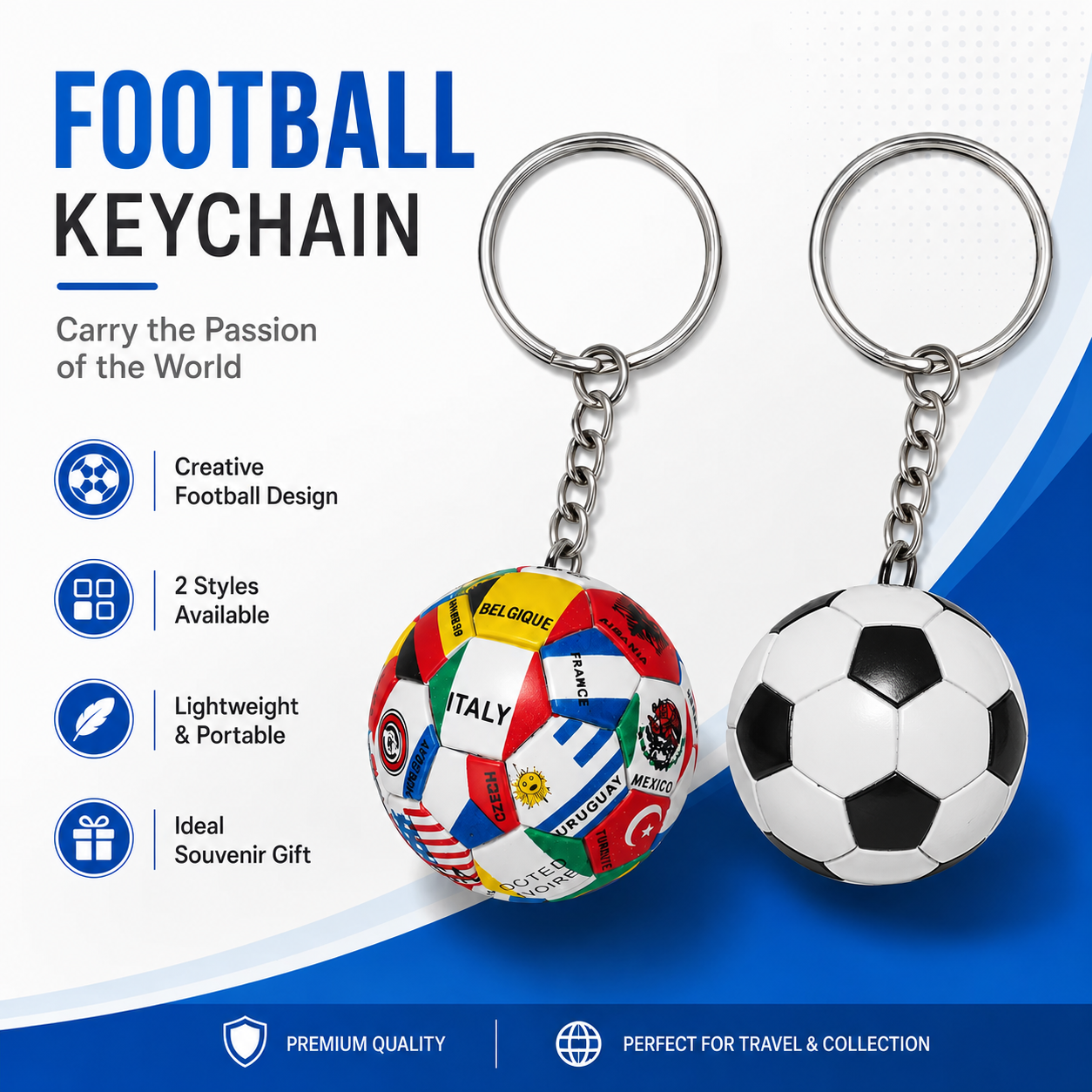 Custom Competition Pendant Sports Key Chains 3d Pvc Mini Football Pendent Plastic Keychain Soccer Ball Keychain for Gift