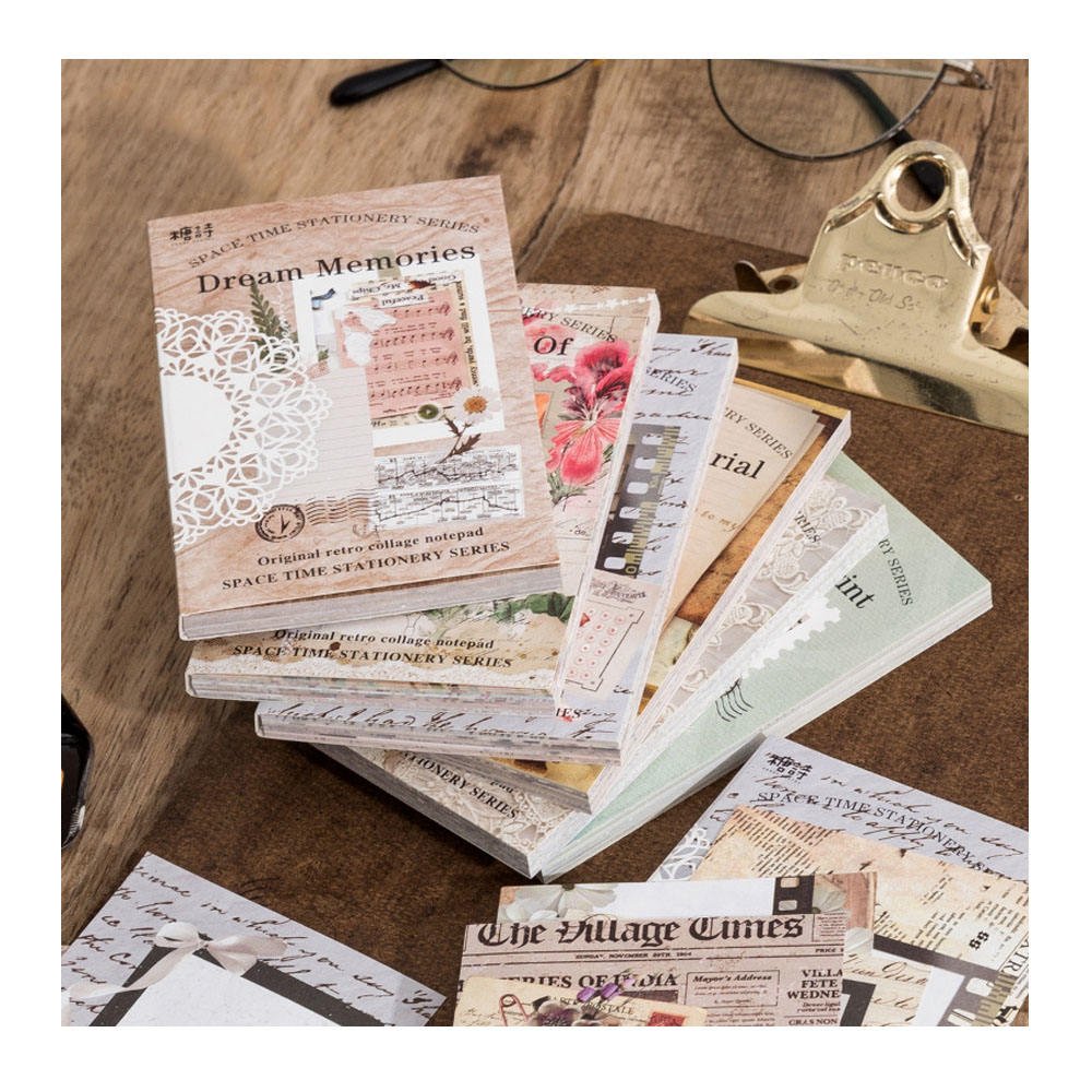 60 Sheets Retro Flower Garden Material Paper Decorative Art Craft Paper Cards for Handcraft DIY Scrapbook Diary