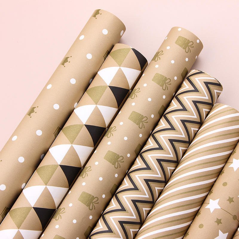 Valentine's Day Birthday Gift Wrapping Paper DIY Craft Packaging Recyclable Kraft Paper for Present Box Decoration Book Covering
