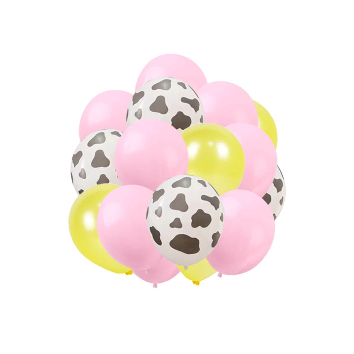 Nice Farm Animals Theme Kids Girls Birthday Party Cows Pull Flag Banner Latex Balloons Decoration Set Party Supplies