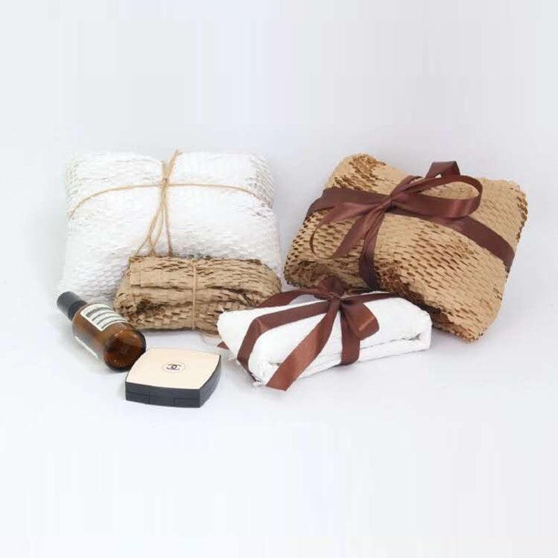 Wholesale Eco-friendly 100% Recyclable Honeycomb Kraft Craft Paper Protective Gift Wrap Grid Paper Kraft Paper