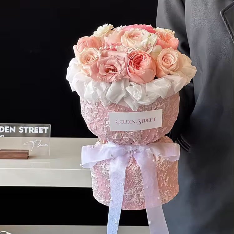 Handmade Chinese Style DIY Flower Bouquet Wrapping Paper Cloth Pulp Floral Gift Material for Art Shop or Personal Floral Gifts