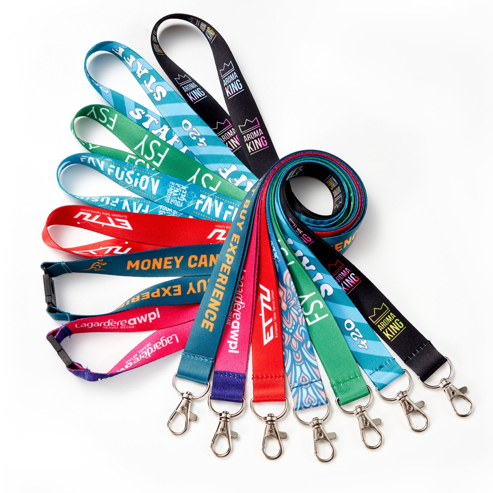 Free Sample Promotional Customized Polyester Lanyard Ribbon Sublimation Blank Lanyards with Logo Custom