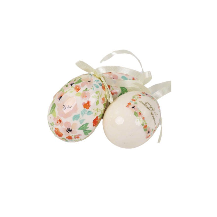 2025 Best-Selling High Quality Customized Polyfoam Ornament Flocking-Printed Handmade Bauble for Easter Decoration