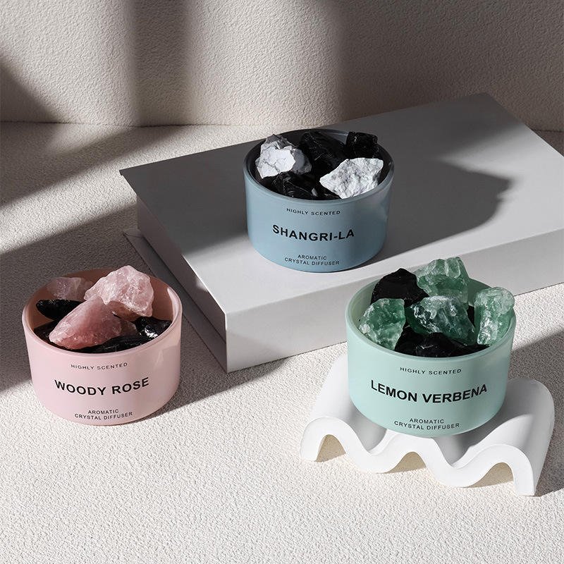 Best-Selling Home Decoration Natural Crystal Stone Essential Oil Diffuser Aromatherapy Gift Box Set Christmas Halloween