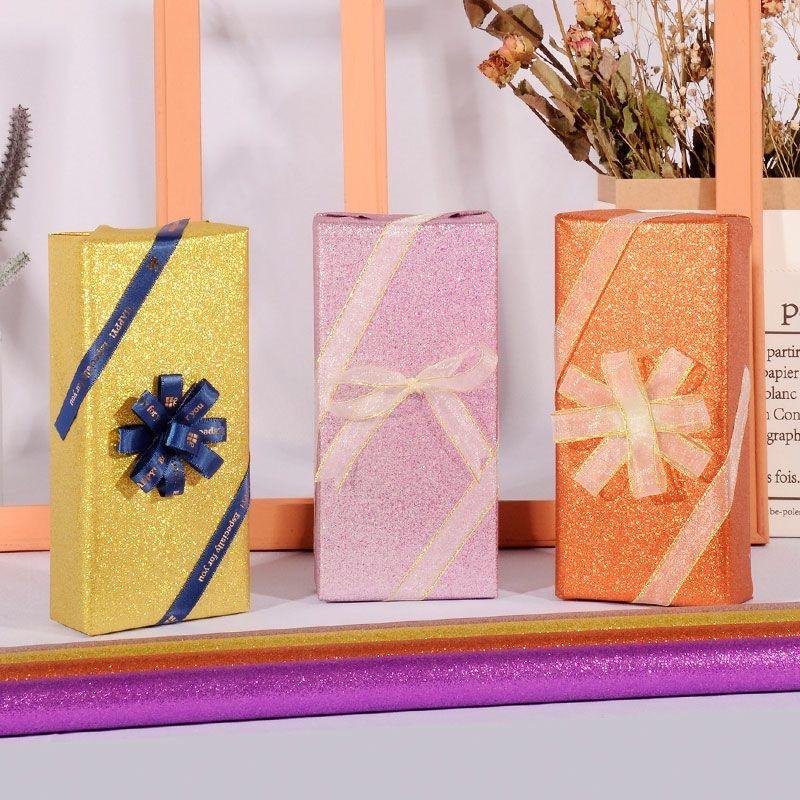 Eco Friendly Recycled Glitter Paper Sheets for DIY Craft Wrapping Greeting Cards Non Toxic Multi Size Wood Pulp