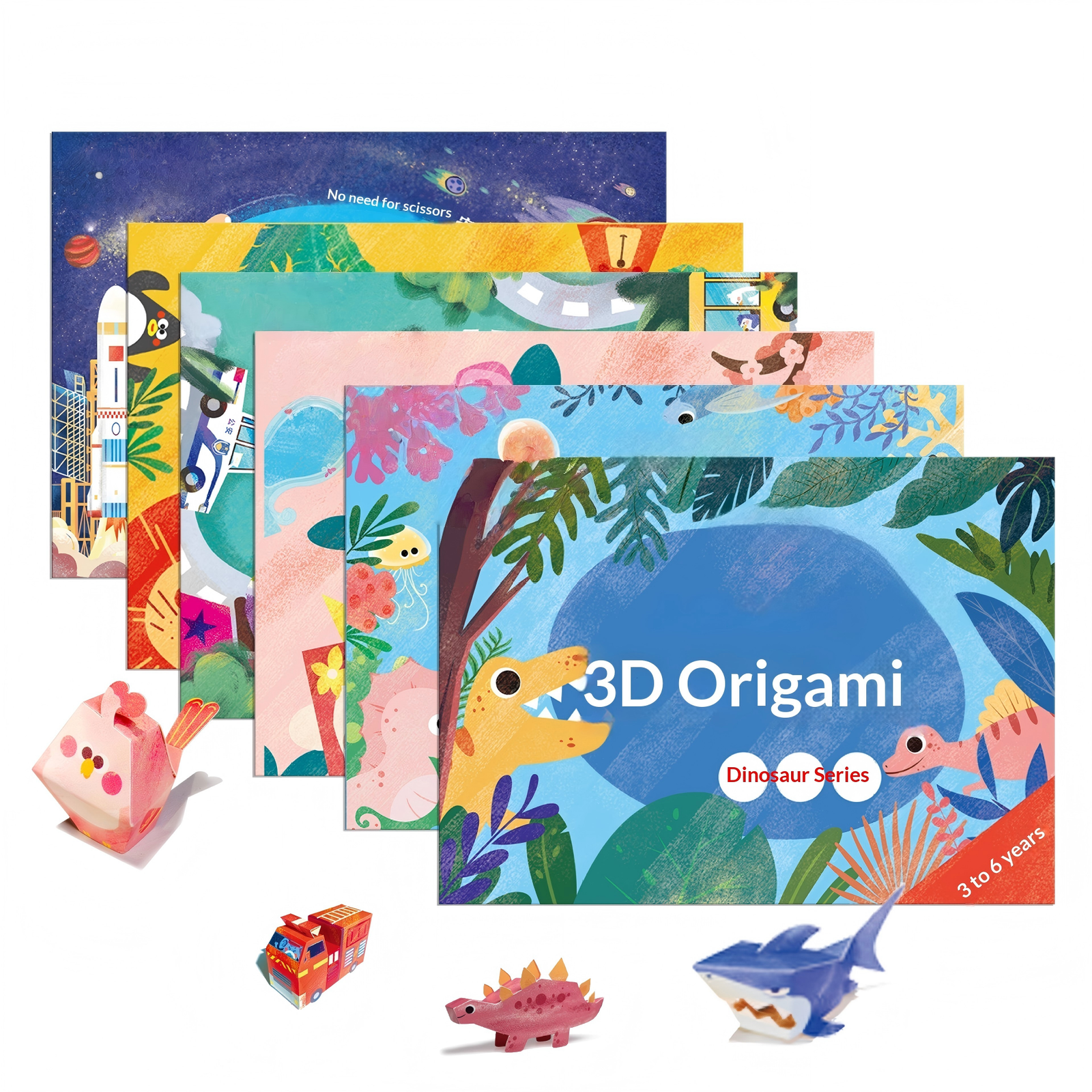 DIY 3D Origami Paper Craft Book for Toddlers Early Learning Creativity Art Project Kit