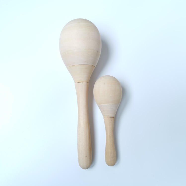 Wholesale Shaker Sand Hammer Toy Toddlers Musical Instrument Baby Rattles Noise Maker Promotion Wooden Maracas