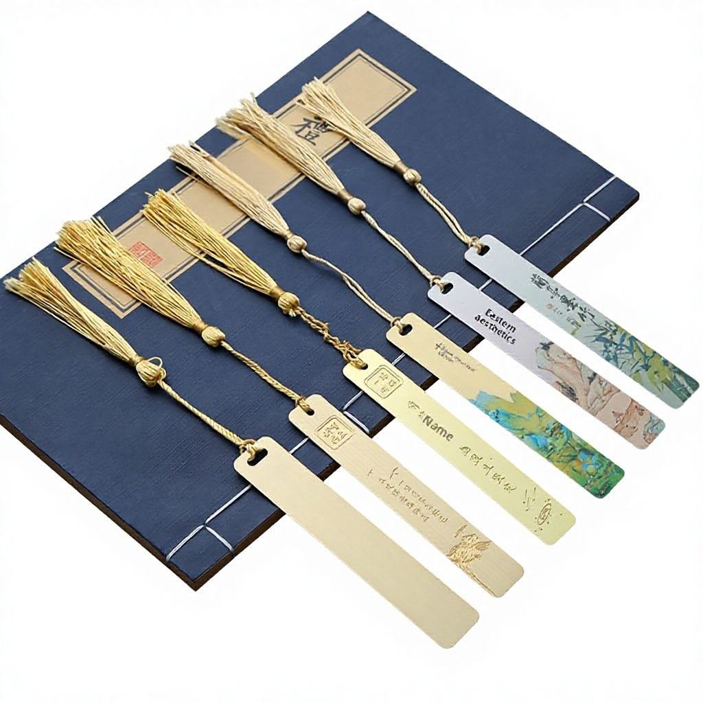 Chinese-style Bookmark Cultural Creative Classical Ancient-style Creative Retro Souvenir Oriental Aesthetics Tassel Printable
