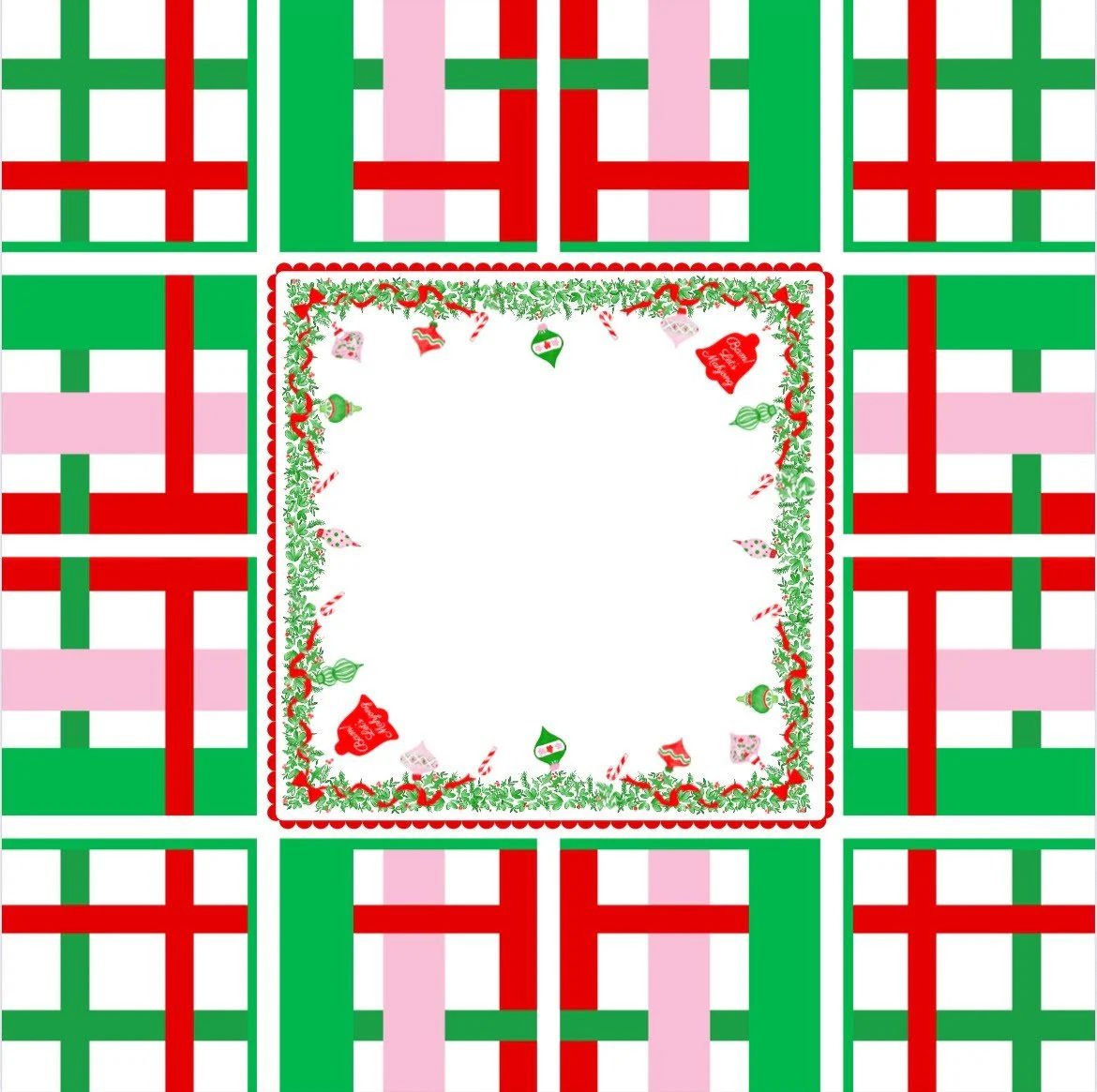 Custom Christmas Themed American Mahjong Set 160 Engraved Tiles Holiday Edition Festive Design Luxury Boutique Game Gift