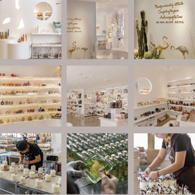 Wholesale Aromatherapy Festival Luxury Set Glass Bottle Reed Diffuser Soy Scented Candle Gift Box Set