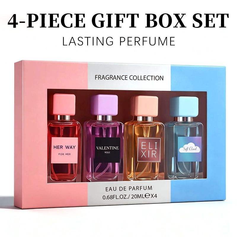 4-Piece Women's Perfume Gift Set 0.68oz Each Long-Lasting Sweet Fresh Scents Model D0100XFRB5G Holidays Date Parties