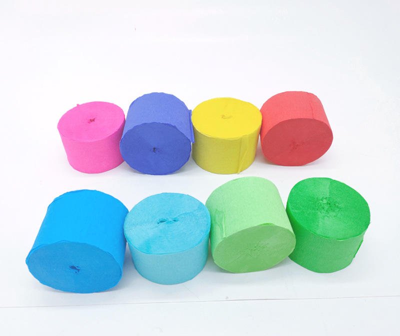 Handmade Wholesale Paper Crafts Crepe Paper for Making Flowers Crepe Paper Roll Party