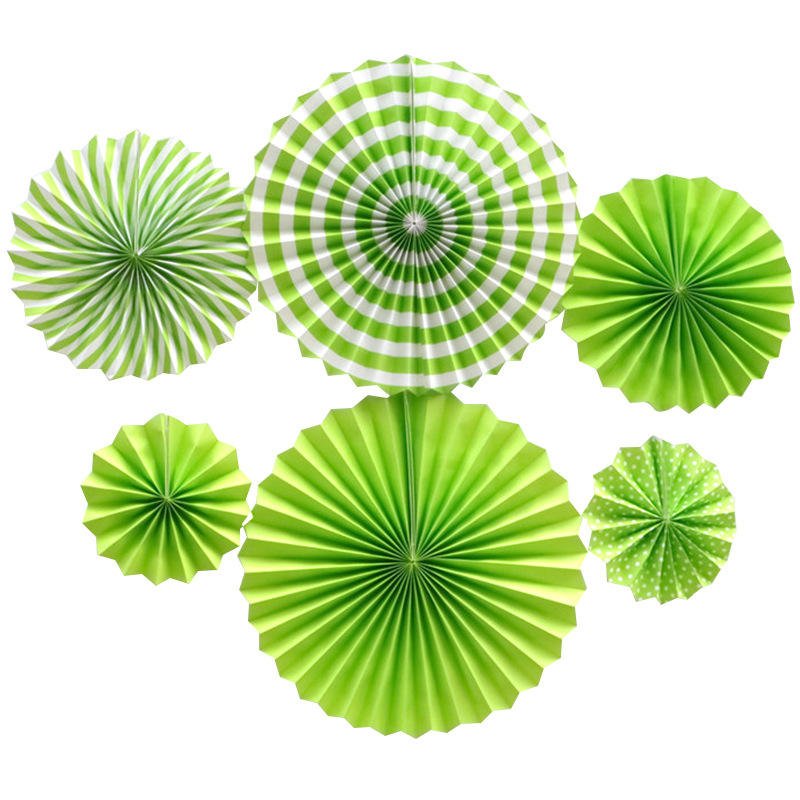 GL DIY Paper Craft for Wedding Birthday Christmas Party Decoration Hanging Paper Fan Flower Decoration Party Paper Fans