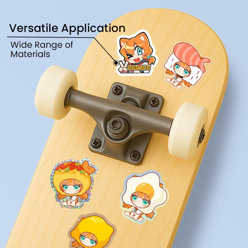 Vograce Custom Printing Lovely Journal Decoration Self Adhesive Vinyl Kiss Cut Sticker Sheet