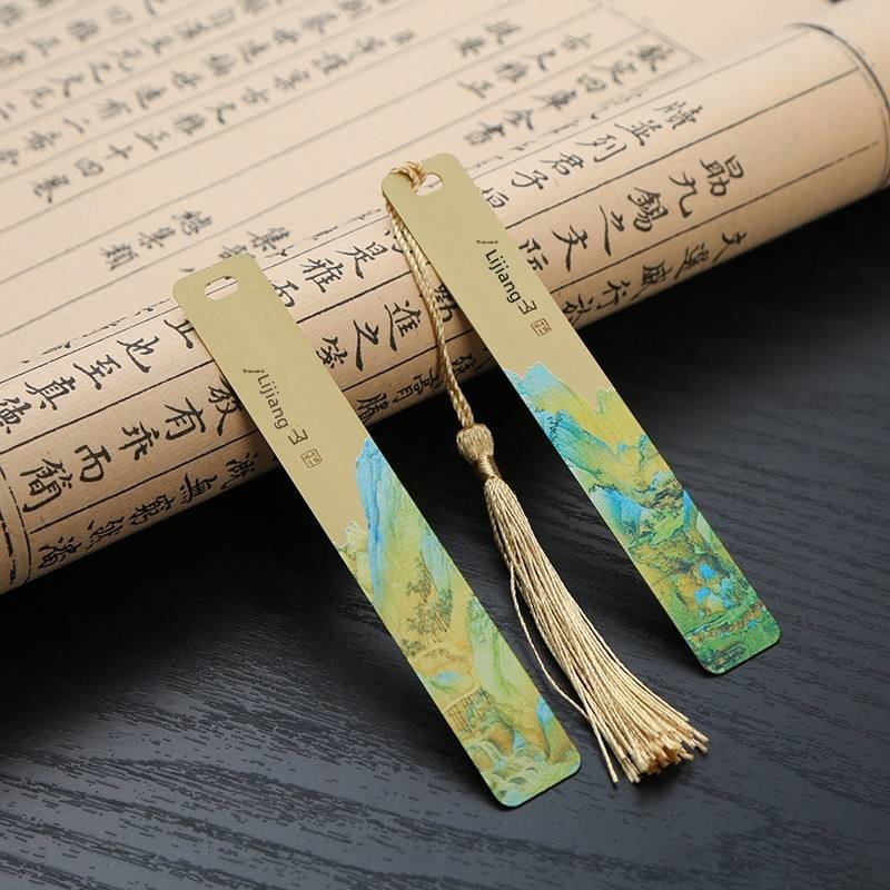 Chinese-style Bookmark Cultural Creative Classical Ancient-style Creative Retro Souvenir Oriental Aesthetics Tassel Printable