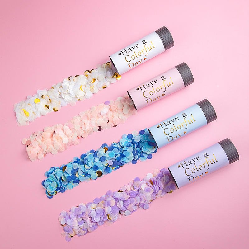 Mini Handheld Party Popper Spray Small Fireworks for Weddings Birthdays Children's Parties 'Push Pull Musicians' Twist Pull