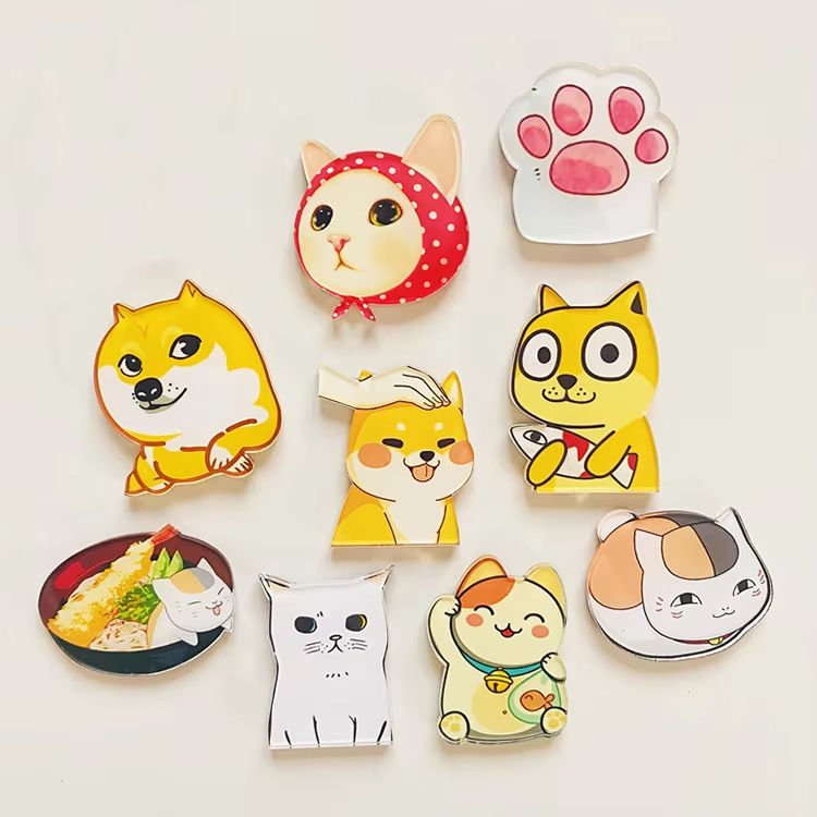 Custom Fridge Magnets 3D Hand Paper Craft Acrylic Magnet Crystal Anime Magnet Acrylic Refrigerator for Collectible Gift Souvenir