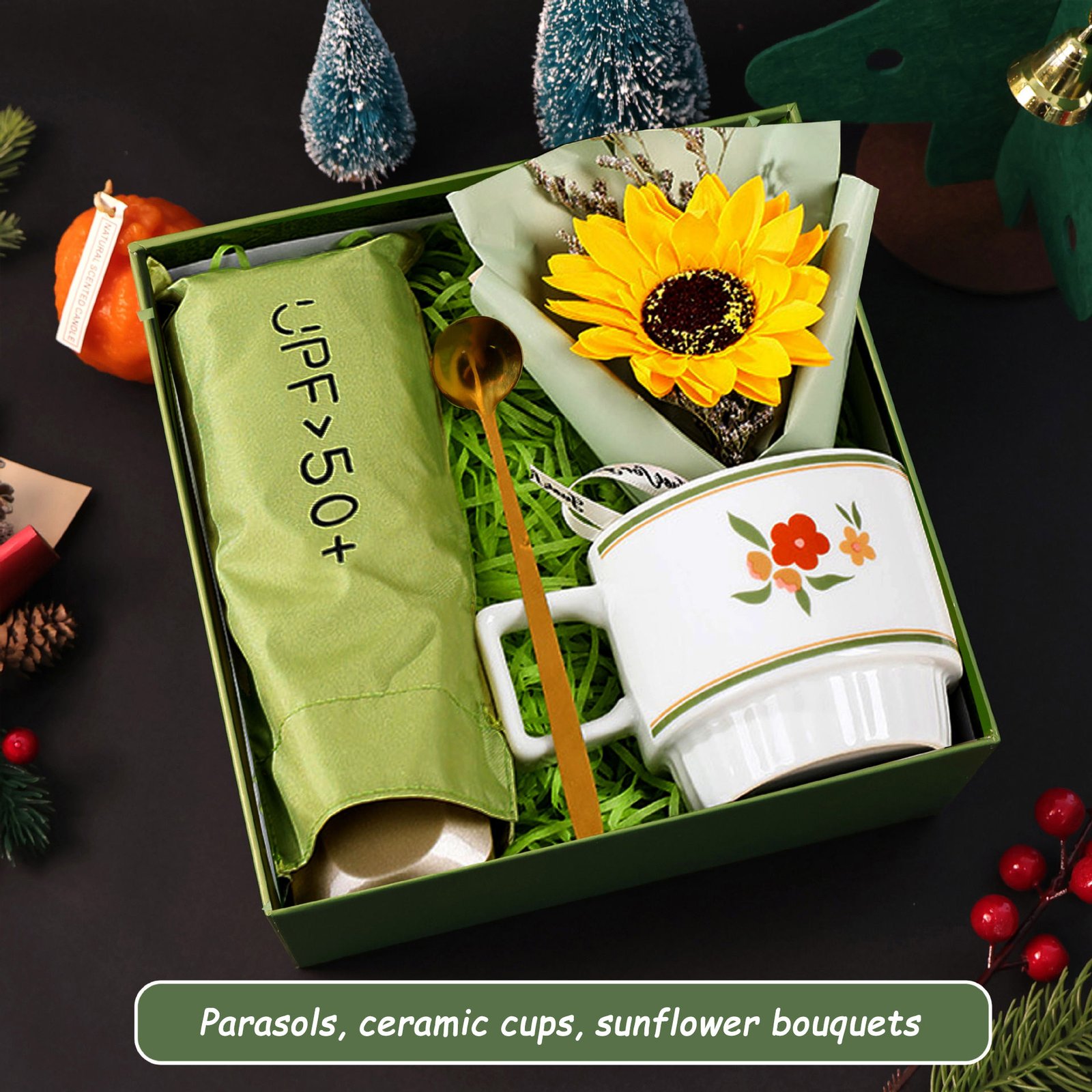 2024 New Christmas Customizable Red/Green Nylon Gift Set for Family Friends Loved Ones & Colleagues-Promotional Office Use