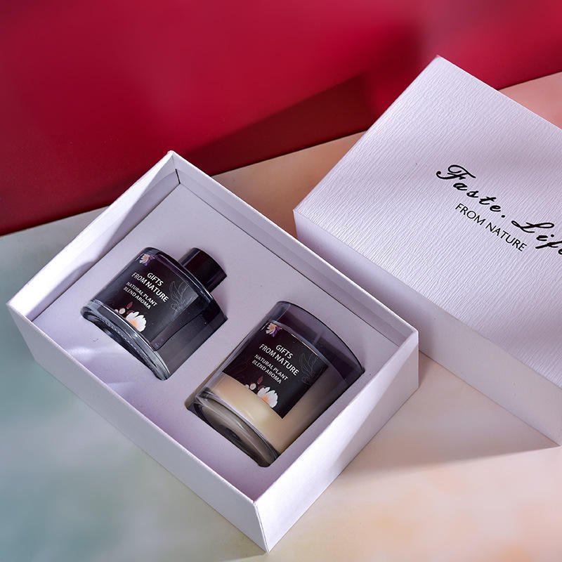 Christmas Aromatherapy Glass Candle Essential Oil Gift Set with Home Fragrance-GIFTS From NATURE Label