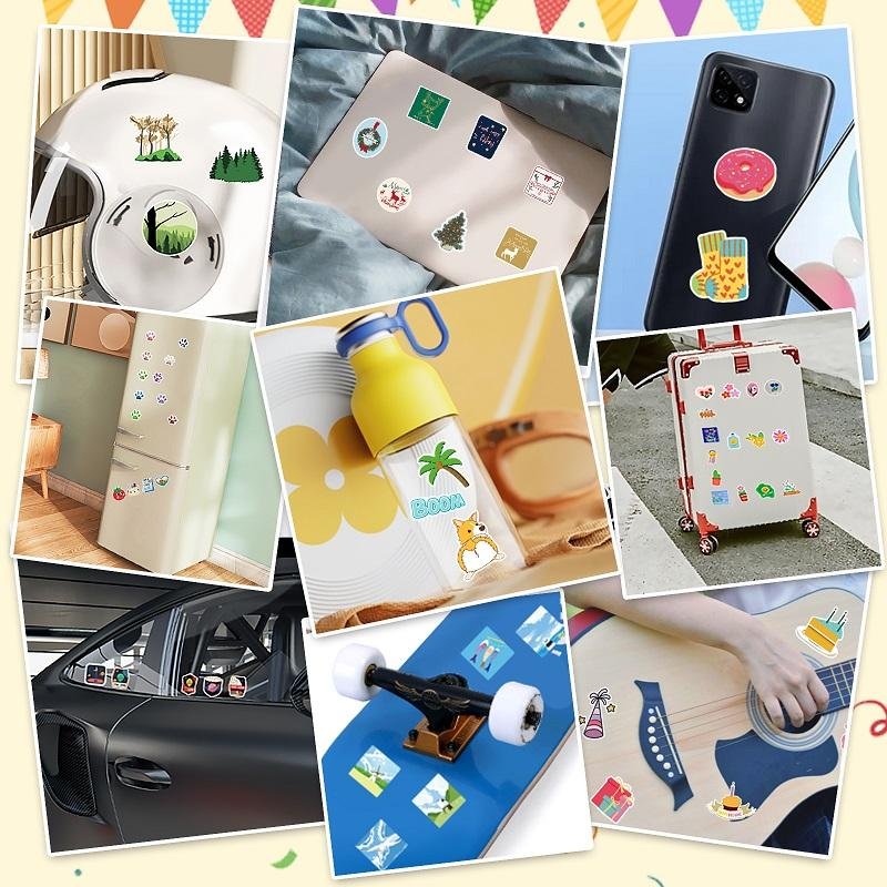 50Pcs Factory Wholesale Cheap High Quality Cute Cartoon Decorative Hand-Painted Jellycat Stickers for Cyclists Ledger Stickers