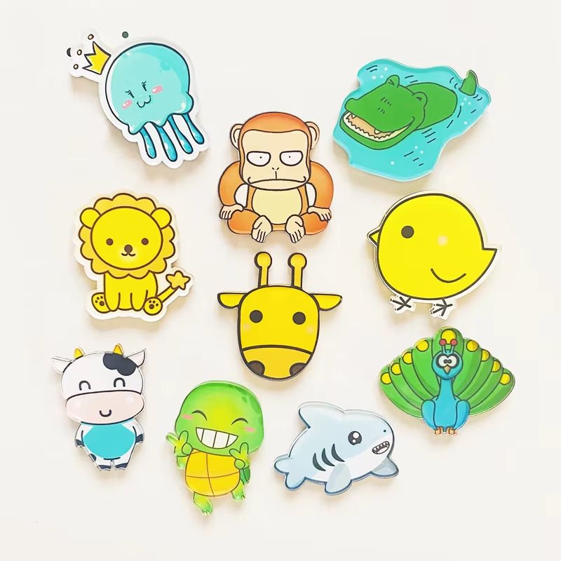 Custom Fridge Magnets 3D Hand Paper Craft Acrylic Magnet Crystal Anime Magnet Acrylic Refrigerator for Collectible Gift Souvenir