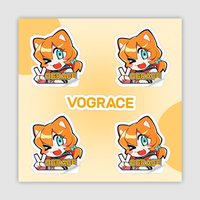 Vograce Custom Printing Lovely Journal Decoration Self Adhesive Vinyl Kiss Cut Sticker Sheet