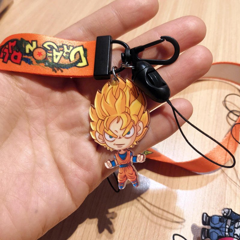 Wholesale Popular Dragon Ball Anime Charm Polyester Heat Print Bulk Stock Lanyard