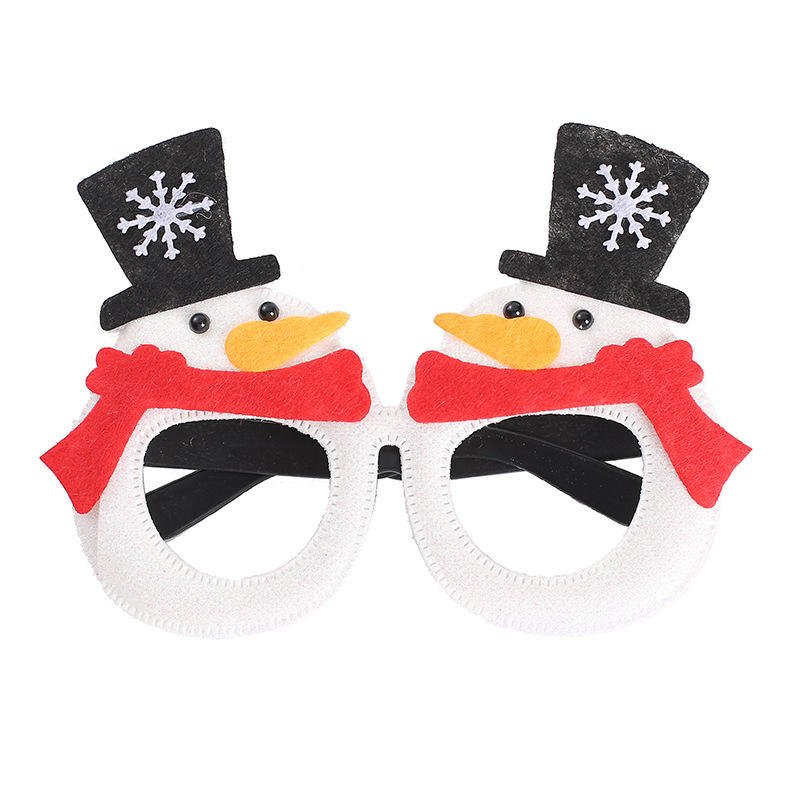 12Pcs Christmas Party Plastic Novelty Glasses Set, Xmas Santa Funny Photo Booth Eyeglasses Holiday Decor Favors
