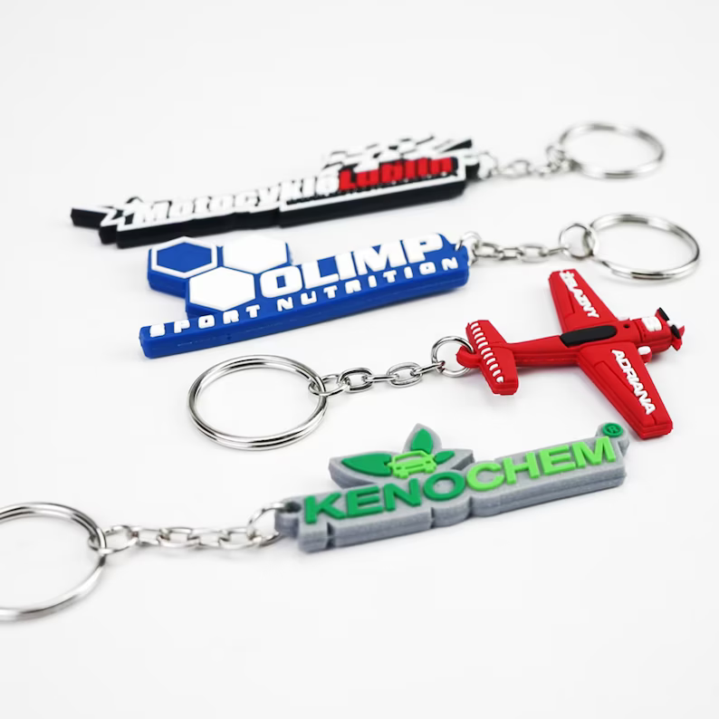 Custom Soft PVC Keychain Key Chain / Soft Rubber Keychains / Silicone Keyring 2D/3D Rubber Pvc Keychain With Your Logo Name