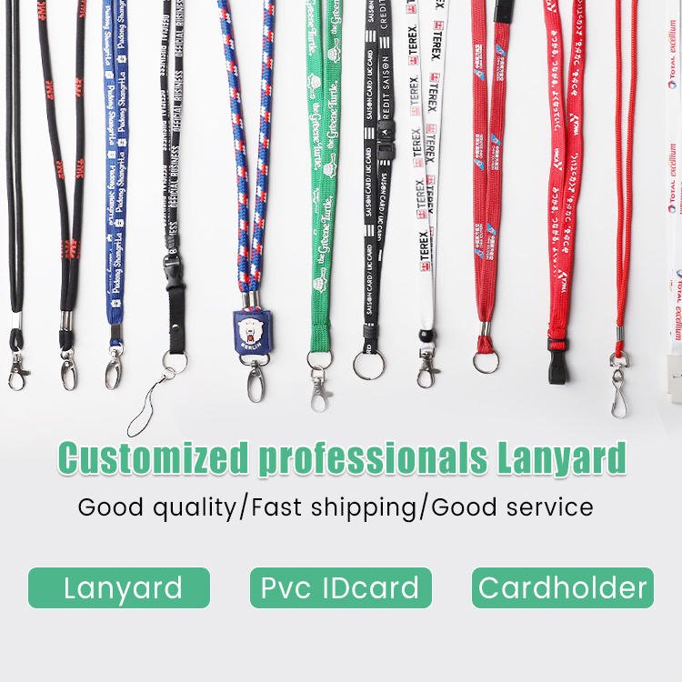 Logo Led Strap Pvc High Quality Laynard Polyester Custom Keychain Lanyard With Clear Id