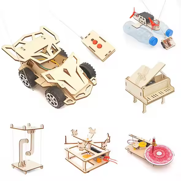 Promotional Physical Wood Assembly Kit Kids Puzzles Educational Toy Craft Kits Diy Kits for Kids