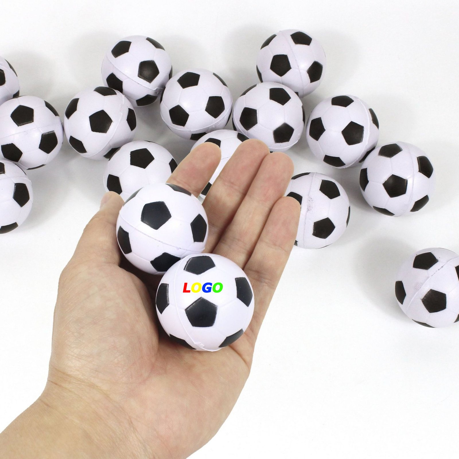 Custom 4CM Mini PU Foam Soccer Ball Soft Solid Bouncy Toy for Kids and Toddlers, Stress Relief and Promotional Gift