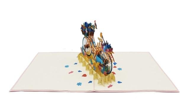 Handmade 3D Pop Paper Crafts for Flowers Card Laser Cut Design Offset Printing Gifts Love Style Custom Size Viet-Craft