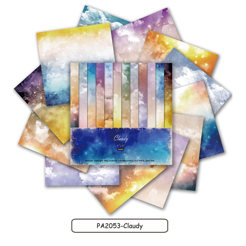 Craft Junk Journal Patterned Paper Cardstock 6"x6" Scrapbooking Paper Material