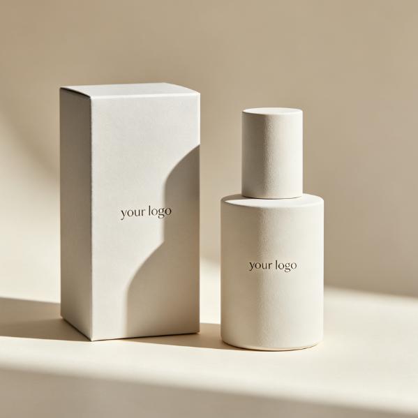 Elegant Fragrance Bottle and Paper Gift Box Set for Perfume Packaging Holiday Gift Programs and Cosmetic Product Launches