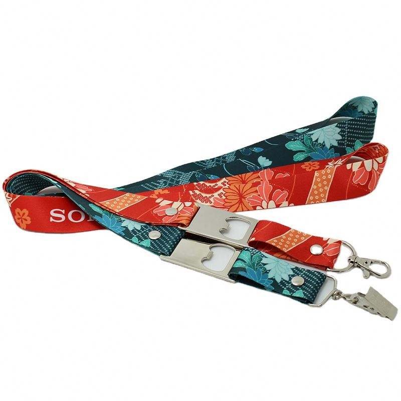 Custom Eco-Friendly Water Resistant Polyester Sublimation Lanyards with Hook and Logo Low Minimum Order for Promotions
