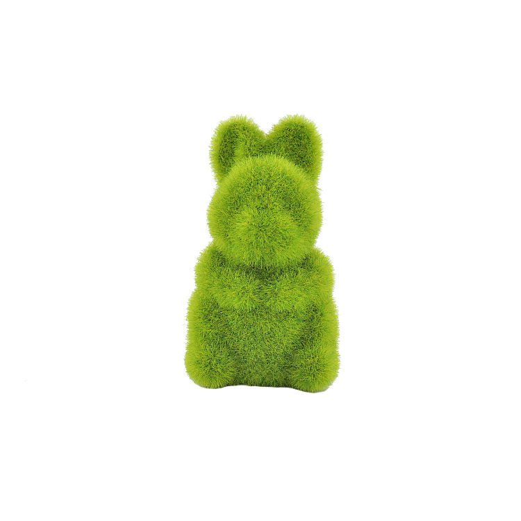 Faux Flocking Rabbit Easter Decorations Man-made Polystyrene Spring Bunny Tabletop Ornaments Outdoor Garden Lawn Layout Props